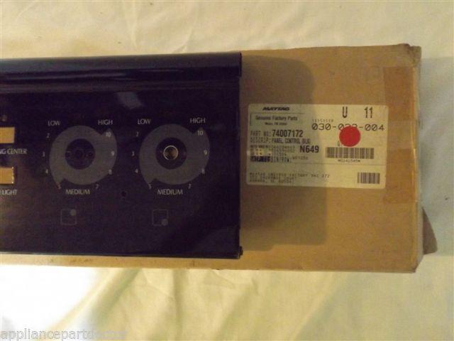 MAYTAG STOVE 74007172 PANEL, CONTROL (BLK) NEW IN BOX MAYTAG STOVE 74007172 PANEL, CONTROL (BLK) NEW IN BOX